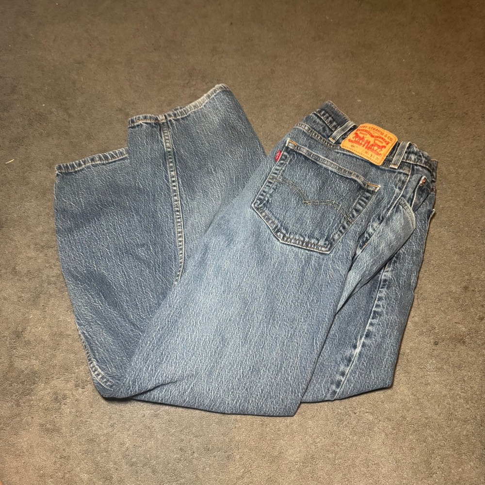 Levis 505 Regular Fit Jeans Mens 40x29 Medium Wash Blue Straight Leg Denim
